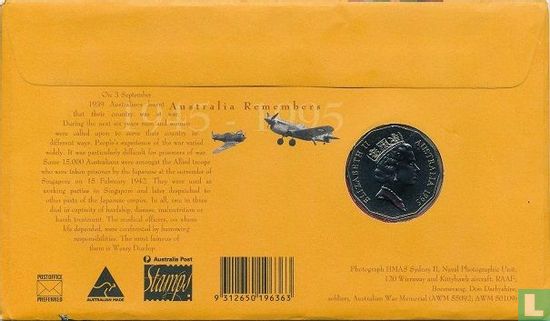 Australië 50 cents 1995 (Numisbrief) "50th anniversary of the end of World War II" - Afbeelding 2