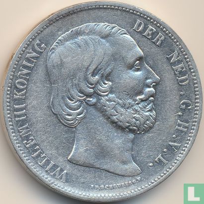 Pays-Bas 2½ gulden 1865 (type 2) - Image 2