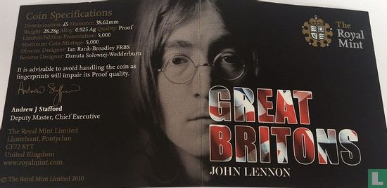 Alderney 5 Pound 2010 (PP - Silber) "70th anniversary of the birth and 30th anniversary of the death of John Lennon" - Bild 3