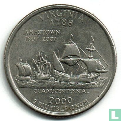 Verenigde Staten ¼ dollar 2000 (D) "Virginia" - Afbeelding 1