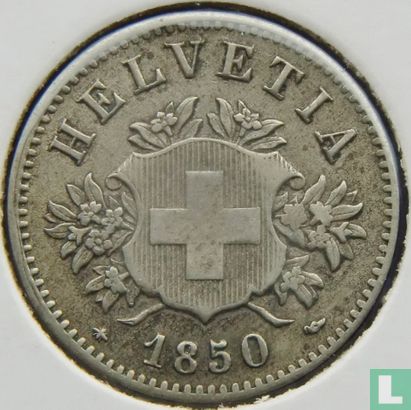 Zwitserland 20 rappen 1850 - Afbeelding 1