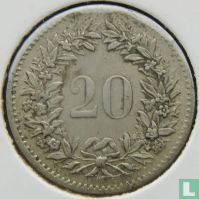 Suisse 20 rappen 1850 - Image 2