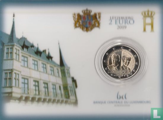 Luxemburg 2 Euro 2019 (Coincard) "Centenary Accession to the throne of the Grand Duchess Charlotte" - Bild 1