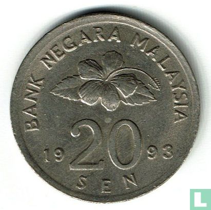 Malaysia 20 sen 1993 - Image 1