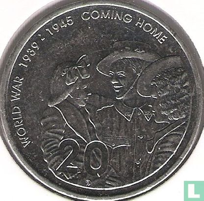 Australie 20 cents 2005 "60th anniversary of the end of World War II" - Image 2