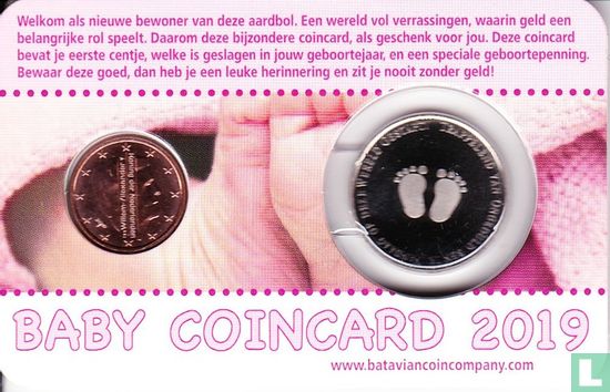 Niederlande 1 Cent 2019 (Coincard - Mädchen) "Baby's eerste centje" - Bild 2