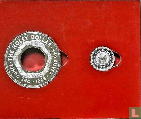 Australia combination set 1988 (PROOF) "The holey dollar and the dump" - Image 1