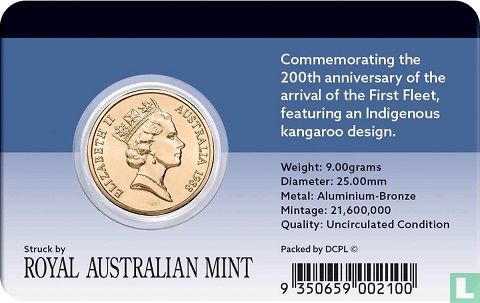Australie 1 dollar 1988 "200th anniversary of the arrival of the First Fleet" - Image 3