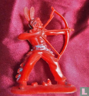 Indian with bow and arrow (red)