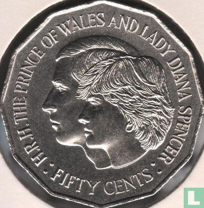 Australie 50 cents 1981 "Marriage of HRH Prince of Wales and Lady Diana Spencer" - Image 2