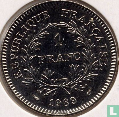 Frankrijk 1 franc 1989 "Bicentenary of the convocation of the Estates General" - Afbeelding 1