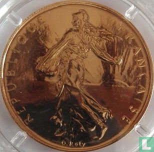 Frankrijk 1 franc 2000 (goud) - Afbeelding 2