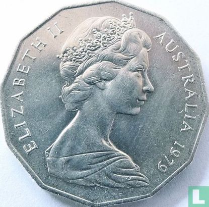 Australië 50 cents 1979 (met balkjes achter emoe) - Afbeelding 1