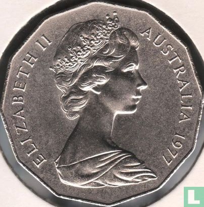 Australië 50 cents 1977 "25th anniversary of the Accession of Queen Elizabeth II" - Afbeelding 1