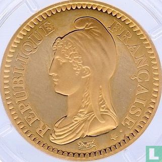 France 1 franc 1992 (PROOF - gold) "Bicentenary of the French Republic" - Image 2