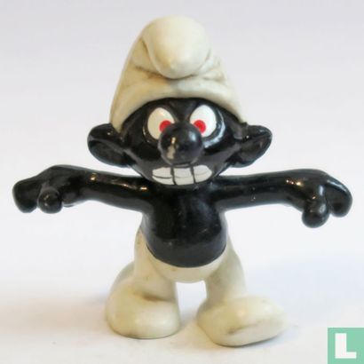 Furious Black Smurf (red eyes and black tooth edges) - Image 1