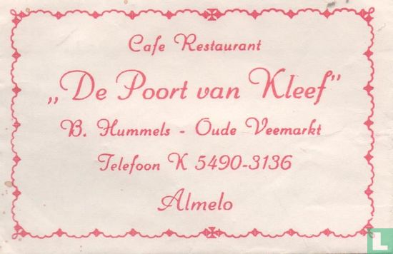 Café Restaurant "De Poort van Kleef" - Image 1