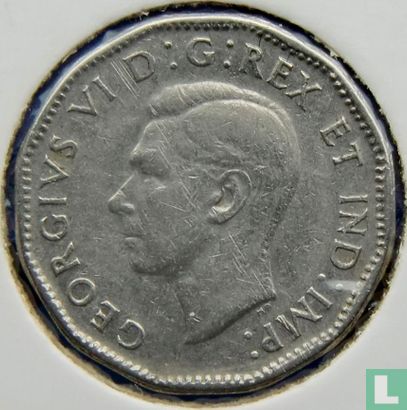 Canada 5 cents 1947 (rien après l'année) - Image 2