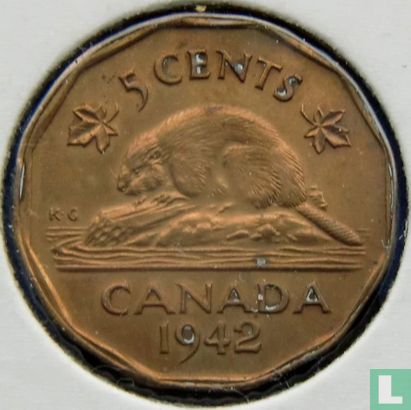 Canada 5 cents 1942 (tombak) - Afbeelding 1