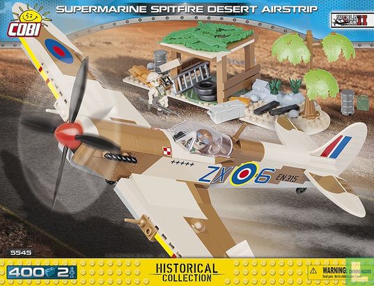 COBI 5545 Supermarine Spitfire Mk.IX Desert Airstrip - Image 1