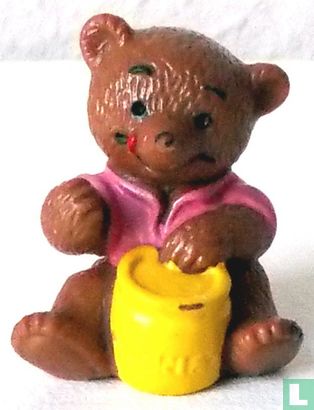Bear kid with honey pot