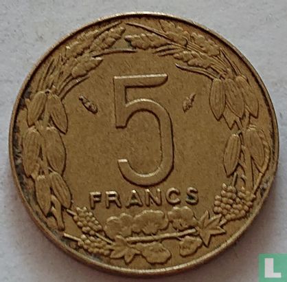 États d'Afrique centrale 5 francs 1982 - Image 2