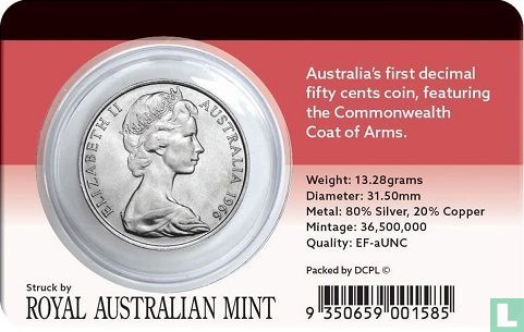 Australia 50 cents 1966 - Image 3