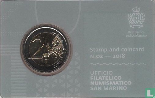 San Marino 2 Euro 2018 (Stamp & Coincard n°2) - Bild 2