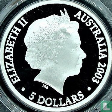 Australia 5 dollars 2003 (PROOF) "Australia's Volunteers" - Image 1