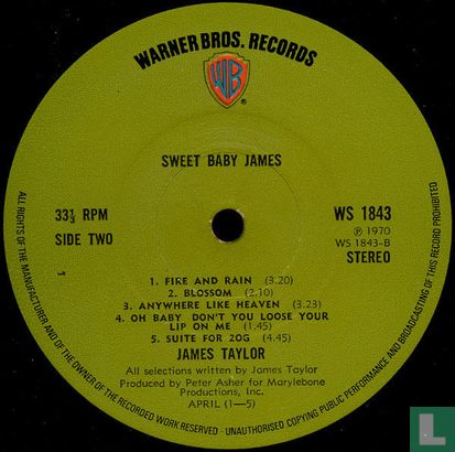 Sweet Baby James  - Image 1