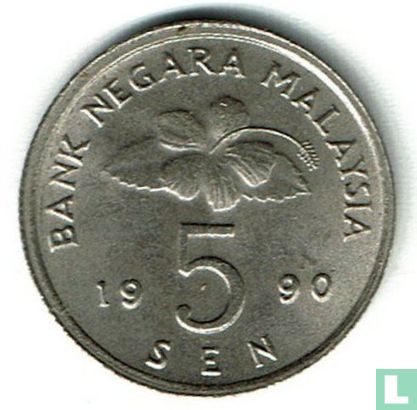 Malaysia 5 sen 1990 - Image 1