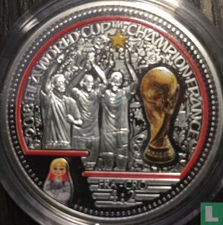 Fiji 1 dollar 2018 "Football World Cup in Russia - Champion France" - Afbeelding 1