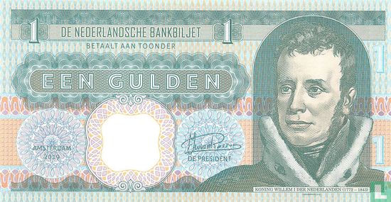 Netherlands 1 Guilder William I (J) - Image 1