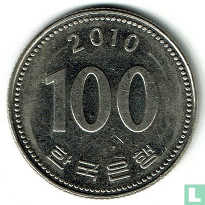 Corée du Sud 100 won 2010 - Image 1