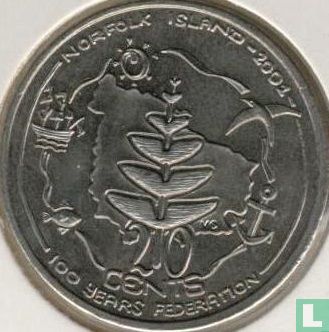 Australie 20 cents 2001 "Centenary of Federation - Norfolk Island" - Image 2