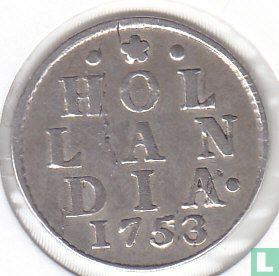 Holland 1 duit 1753 (zilver) - Afbeelding 1