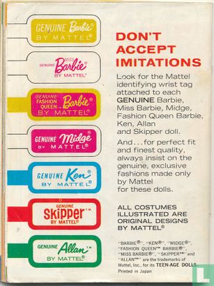 Booklet Mattel 1963 (1) Exclisive fashions by Mattel  - Image 2