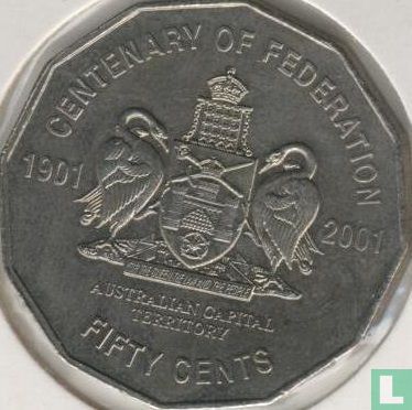 Australien 50 Cent 2001 "Centenary of Federation - Australian Capital Territory" - Bild 2