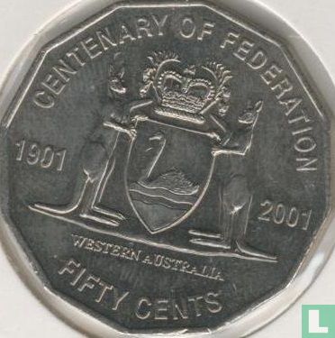 Australië 50 cents 2001 "Centenary of Federation - Western Australia" - Afbeelding 2