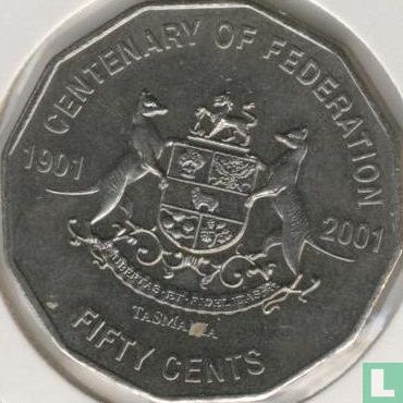Australië 50 cents 2001 "Centenary of Federation - Tasmania" - Afbeelding 2