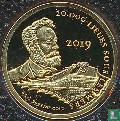 Mali 100 francs 2019 (PROOF) "Jules Verne" - Image 1