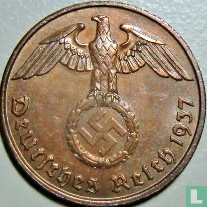 Empire allemand 2 reichspfennig 1937 (A) - Image 1