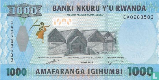 Ruanda 1000 Franken 2019 - Bild 1