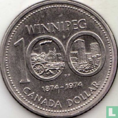 Canada 1 dollar 1974 "Centenary of Winnipeg" - Image 1