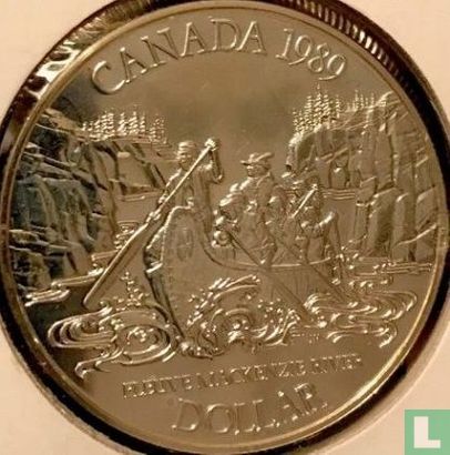 Kanada 1 Dollar 1989 "Bicentenary Sir MacKenzie's voyage of discovery in the northwest of Canada" - Bild 1