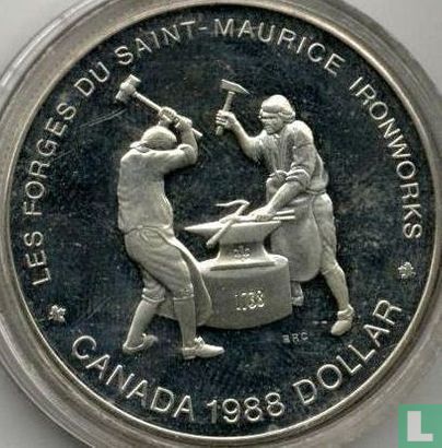 Canada 1 dollar 1988 "250th anniversary of Saint Maurice Ironworks" - Image 1