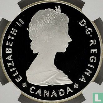 Canada 1 dollar 1985 (PROOF) "100 years National Parks of Canada" - Image 2