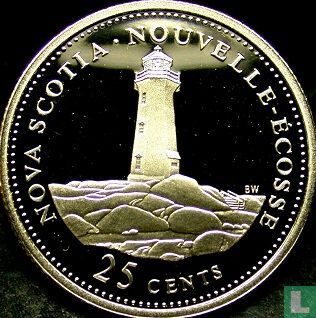 Canada 25 cents 1992 (PROOF) "125th anniversary of the Canadian Confederation - Nova Scotia" - Afbeelding 2