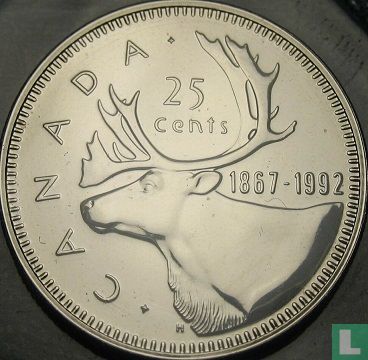 Kanada 25 Cent 1992 "125th anniversary of Canadian Confederation" - Bild 1
