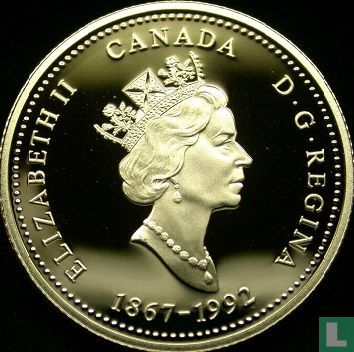 Canada 25 cents 1992 (BE) "125th anniversary of the Canadian Confederation - British Columbia" - Image 1